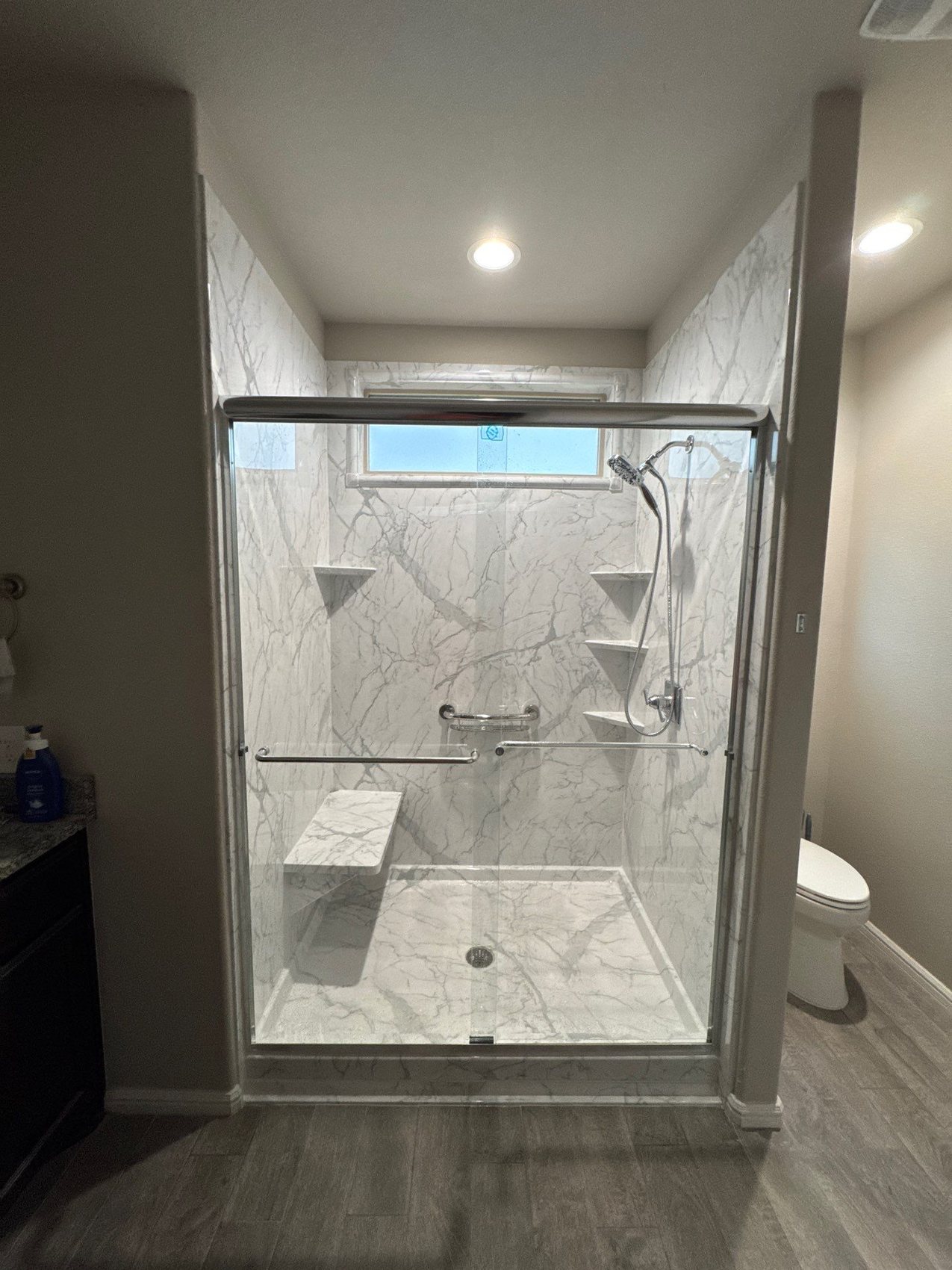 Bathroom remodeled by BOS Painting & Renovations